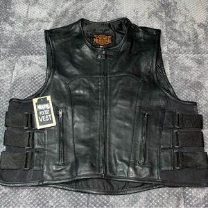 Milwaukee Riders Leather Vest Size 3XL